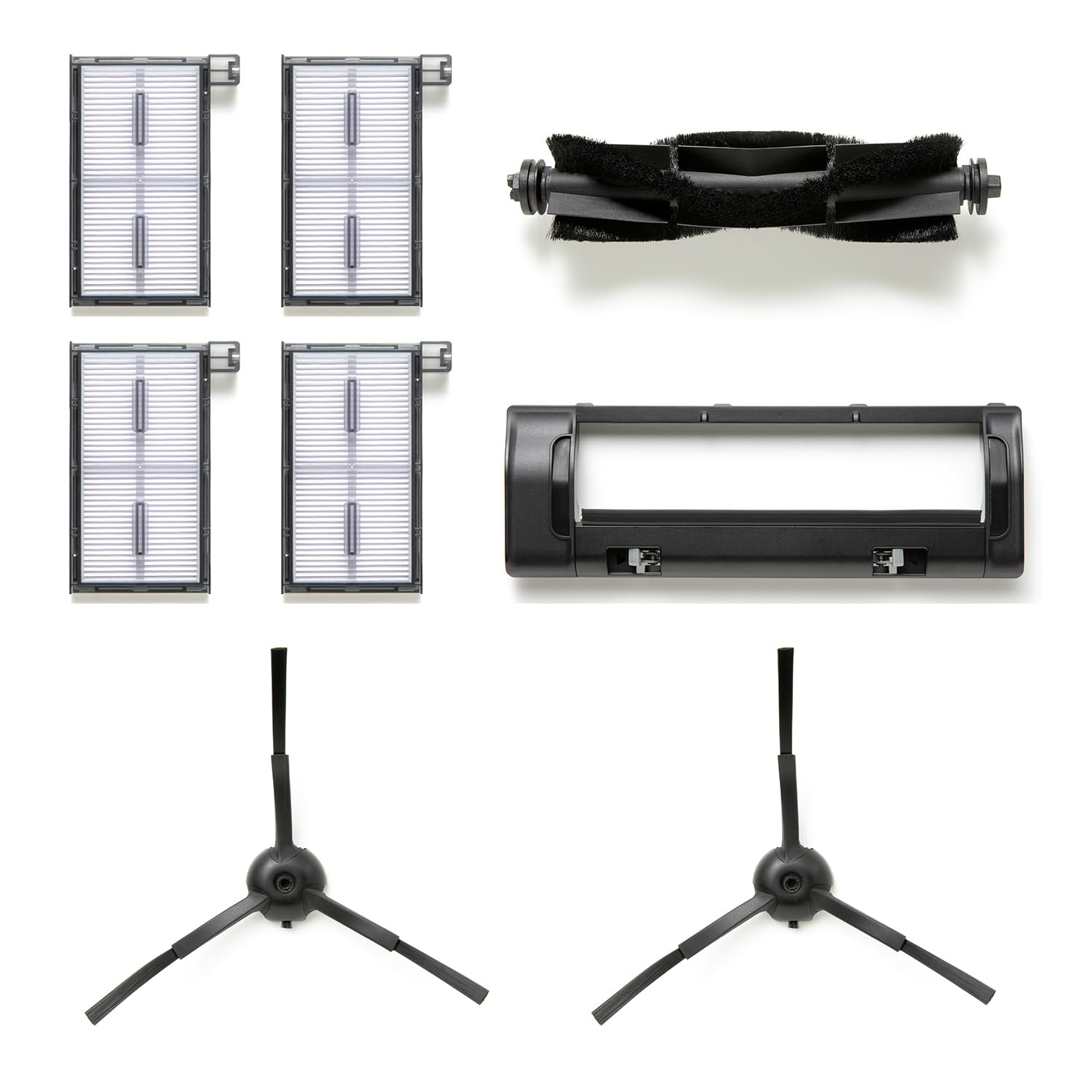 Ersatzteile-Set für eufy X8 Pro Serie Saugroboter, Rollbürste ×1 + Bürstenschutz ×1 + Seitenbürste ×2 + Waschbarer Filter ×4