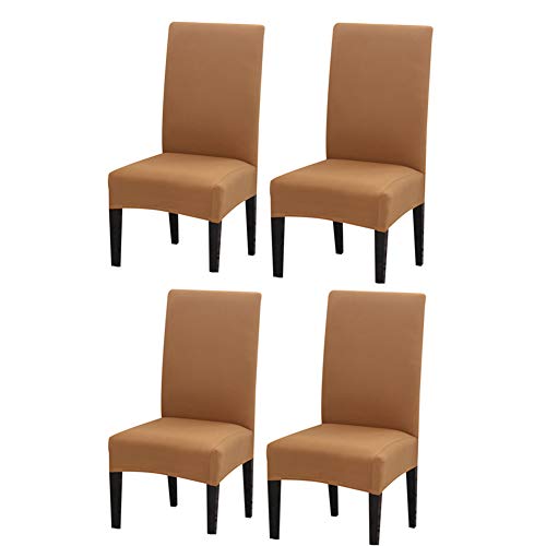 ZUOLUO Hussen für stühle Stretch stuhlhussen kaufen Esszimmer Stuhl abdeckungen Esszimmer Stuhl Sitz Pads Esszimmer Stuhl sitzbezüge Set of 4,Coffee