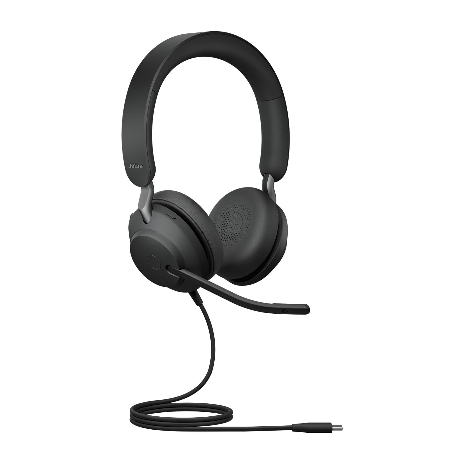 Jabra Evolve2 40 SE - Kabelgebundenes Stereo-Headset mit Geräuschunterdrückung und 3-Mikrofon-Technologie - USB-C-Kabel - für MS Teams zertifiziert, auch mit anderen Plattformen kompatibel - Schwarz