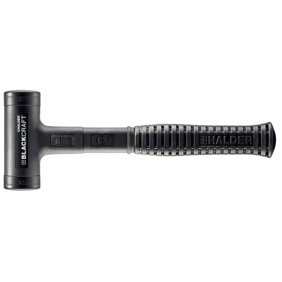 HALDER - BLACKCRAFT-Schonhammer, mit bruchsicherem Stahlrohrstiel, PUR ummantelt und ergonomisch geformtem, rutschsicherem Griff | D=40 mm | 3379.040