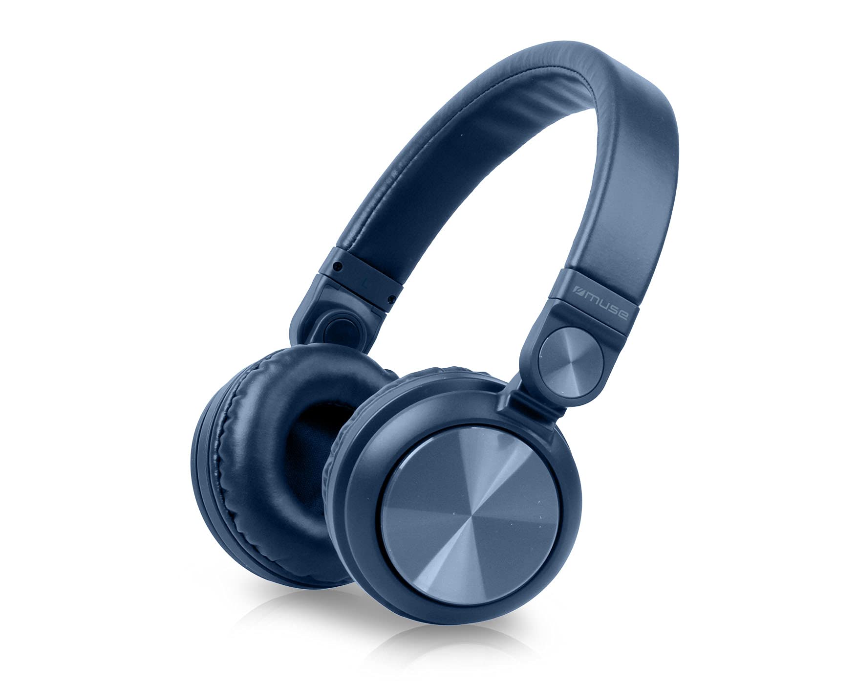 Muse M-276 Bluetooth Kopfhörer On Ear‚ Akku mit bis zu 10 Stunden Spielzeit, verstellbarer Bügel, Freisprech-Funktion, blau