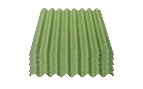 Onduline Easyline Dachplatte Wandplatte Bitumenwellplatten Wellplatte 5x0,76m² - grün