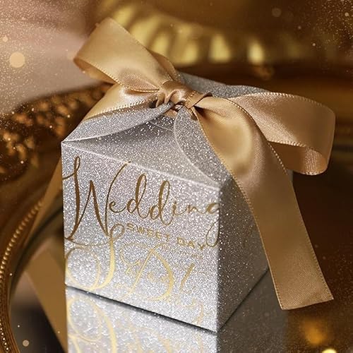 ❀ Süßigkeiten-Schachtel, Geschenkbox Pappkarton Verpackungsboxen Pralinenschachtel (Farbe: Gold 2, Größe: S 6,5 x 6,5 x 6,5 cm_10 Stück) (Farbe: Gold 2, Größe: S 6,5 x (Farbe: (Color : Silver 2, Siz