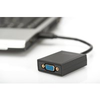 DIGITUS USB3.0 to VGA Adapter - Externer Videoadapter - USB3.0 - VGA - Schwarz (DA-70840)