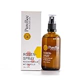 PureBee Rosenspray aus Bio Rosenhydrolat | Feuchtigkeitspflege für gesunde & schöne Haut | 100 ml in Braunglas | handgemacht in Baden-Württemberg