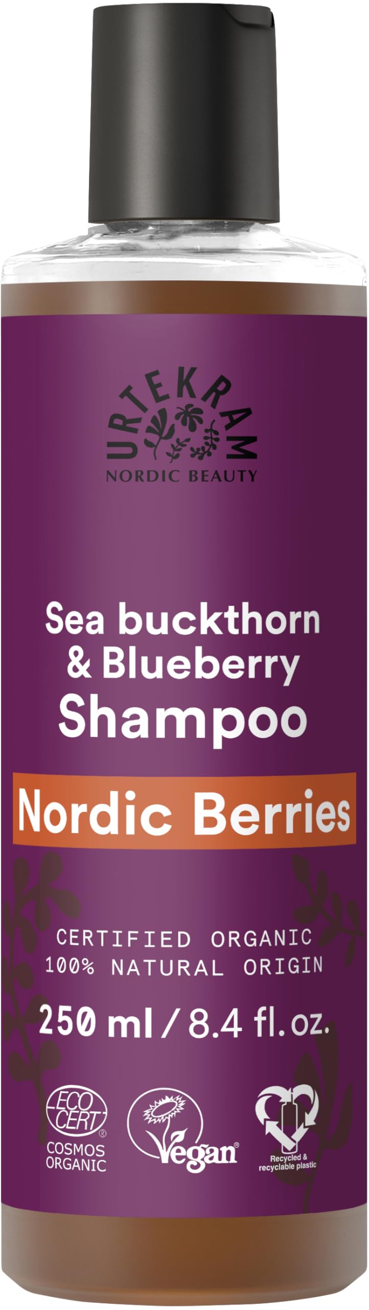 Bio Urtekram Nordic Berries Shampoo strapaziertes Haar 250 ml (6 x 250 ml)