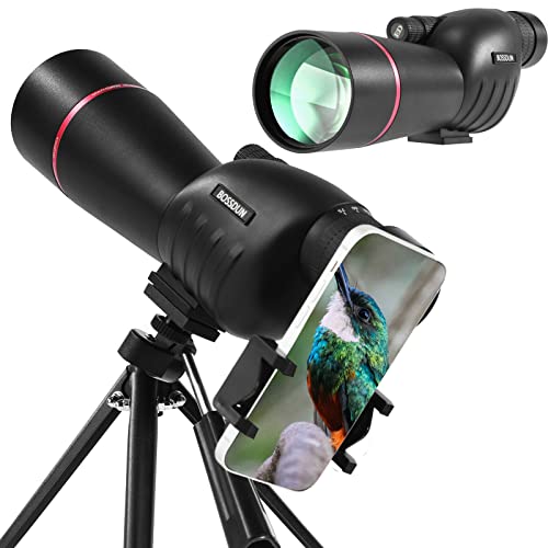 BOSSDUN Spektiv 25-75x60, HD Dual Focus Spektiv, BAK4 FMC ED Spektiv, Geschenke für Zielschießen Vogelbeobachtung Jagd Bogenschießen Wildtierbeobachtung mondbeobachtung