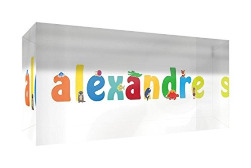 Little Helper Erinnerung Deko Acryl Transparent poliert wie Diamant Stil illustrativen bunt mit dem Namen de jeune Jungen Alexander 5 x 21 x 2 cm Grand