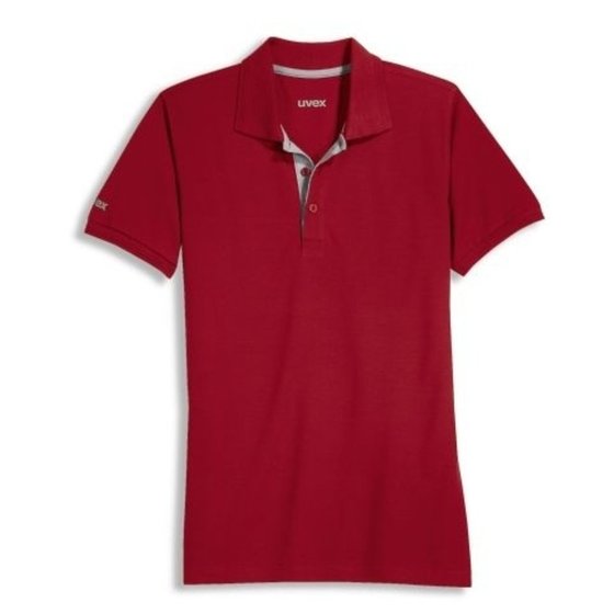 uvex - Polo-Shirt 8916, rot, Größe M