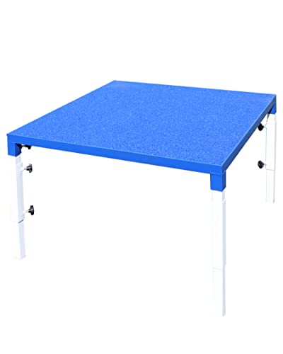 SPORTIKEL24 Agility-Tisch aus Metall, 90 cm x 90 cm – Tisch für Turnier & Agilitytraining – Ruhetisch mit gummierter Oberfläche – höhenverstellbar