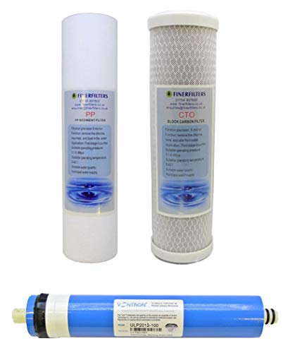 Finerfilters Wasserfilter und Membran für Wasserkehrosmose, 3-stufig, 100 GPD