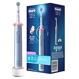 Oral-B PRO 3 elektrische Zahnbürste mit wiederaufladbarem Griff, Braun-Technologie, 1 Ersatzkopf und sichtbarem Drucksensor, 3000 - Blau