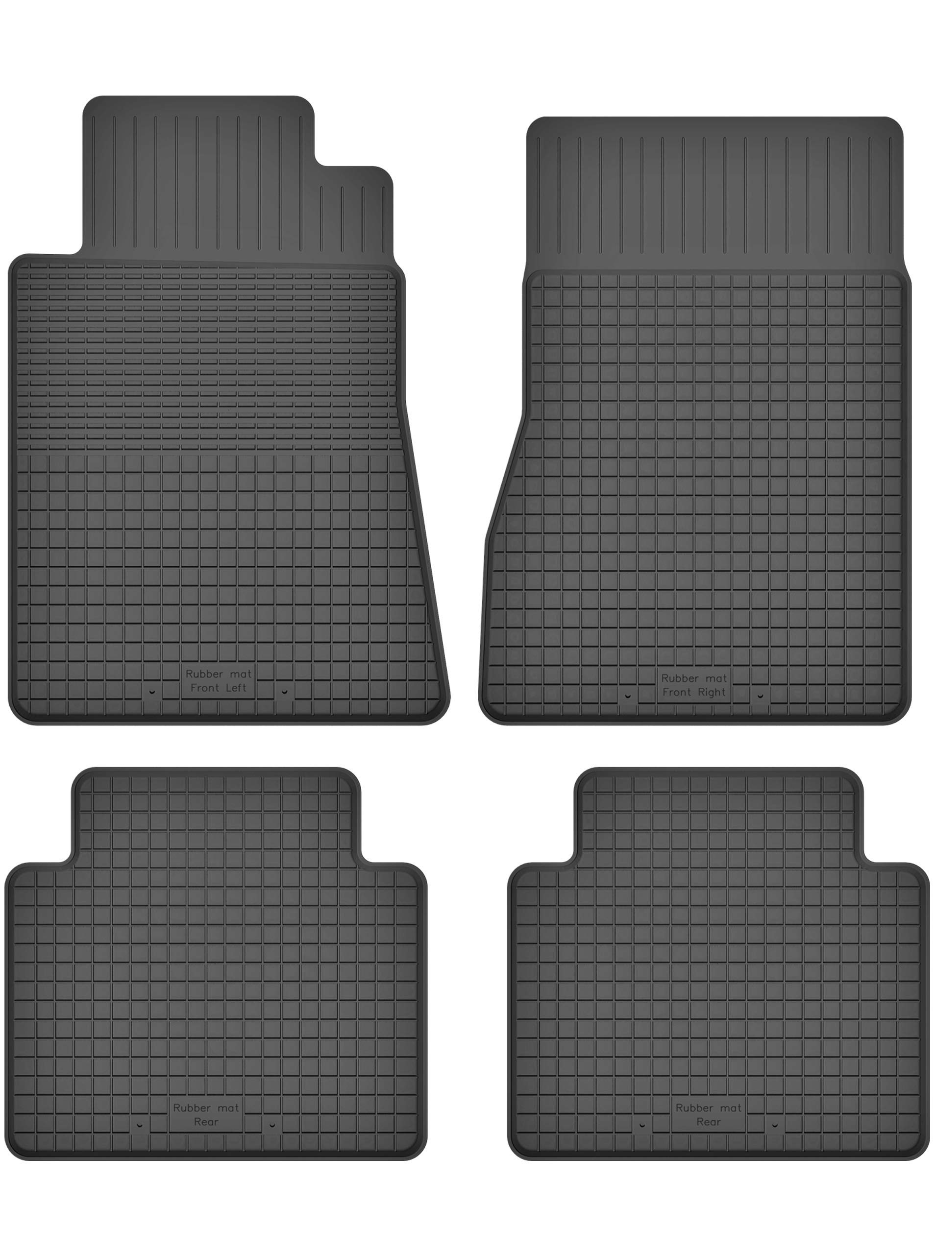 Gummimatten Fußmatten 1.5 cm Rand kompatibel mit Mercedes S-KL. W220 (1998-2005) ideal angepasst 4 -Teile EIN Set
