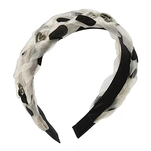 Haarreifen für Damen Netzgewebe, waschbares Gesichtshaarband, Stirnband, Kopfschmuck Stirnbänder (Farbe : Apricot, Size : 12x4cm)