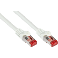 Good Connections Cat. 6 Ethernet LAN Patchkabel mit Rastnasenschutz RNS, S/FTP, PiMF, PVC, 250Mhz, Gigabit-fähig (10/100/1000-Base-T Ethernet Netzwerke), für Patchfelder, Patchpanels, Switch, Router, Modems, weiß, 30m