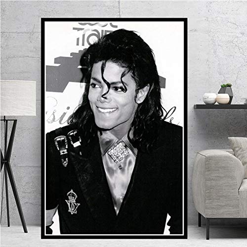 JWJQTLD Leinwanddruck Michael Jackson Musiker King Star Art Poster Leinwand Malerei Wandbild Home Decor Poster Und Drucke