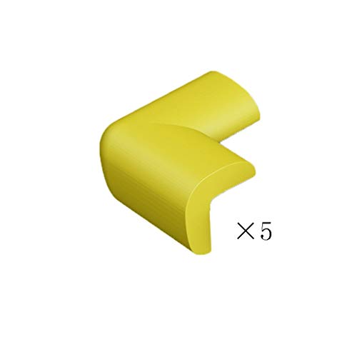 AnSafe Tischkantenschutz, for Kinder Sicherheit Eckumrandung Weich Und Ungiftig (11 Farben, 5 Pack) (Color : Yellow)