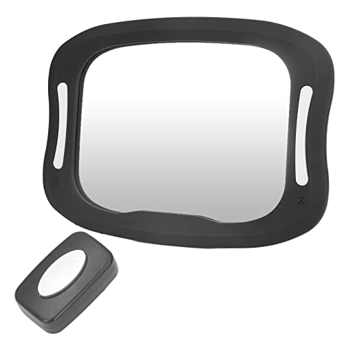 Auto-Baby-Spiegel, Baby-Autospiegel 360 ° verstellbarer Fernbedienungs-Clip-Design ABS-PC mit Fernbedienung für Auto für Auto