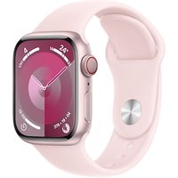 Apple Watch Series 9 LTE 41mm Aluminium Rosè Sportarmband Hellrosa S/M