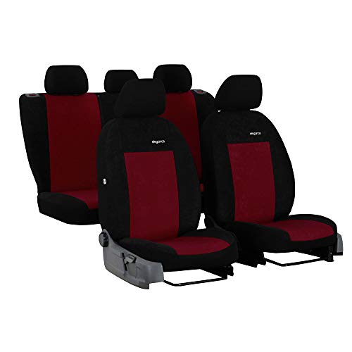 Autositzbezüge Dunkel Rot Komplettset 5-Sitze Sitzbezug Sitzschutz Schonbezüge