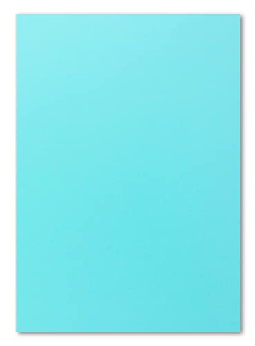 200x DIN A4 Papier - Türkis - 110 g/m² - 21 x 29,7 cm - Briefpapier Bastelpapier Tonpapier Briefbogen - FarbenFroh by GUSTAV NEUSER