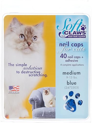 SOFTCLAWS® Krallenschutzes für Katzen - Medium - Blau