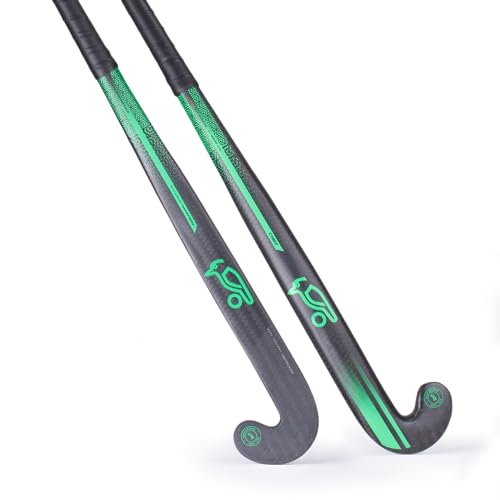 KOOKABURRA Cyber Mid Bow Hockeyschläger Feldhockeyschläger, schwarz/grün, 37.5" Light