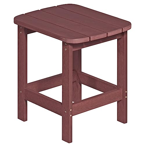 NEG Design Adirondack Tisch Marcy Beistelltisch täuschend echte Holzoptik, wetterfest, UV- und farbbeständig rot-braun