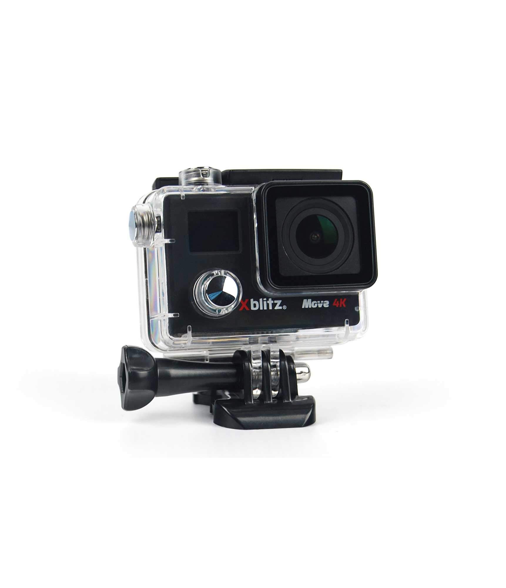 Xblitz Move 4K Sportkamera, 170 Grad, Wasserdichtes Gehäuse, Fernsteuerpilot, Sony IMX078-Sensor, Der Hauptbildschirm 2 Zoll