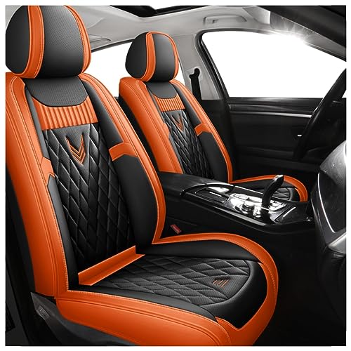 UNGOOR Autositzbezüge für Mitsubishi ASX L200 Outlander EX PHEV Car Seat Cover Auto Schonbezüge Auto Sitzbezug Wasserdicht Sitzschoner Auto Zubehör.,H-Black orange