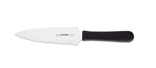Giesser Tortenmesser gezahnt 16 cm, schwarzer Griff,Das klassische Messer zum Schneiden und Servieren von Kuchen und Torten