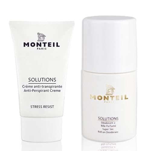 Monteil Solutions Deo Set Anti-Perspirant Creme + Roll-On 1 x Monteil Solutions Super Sec Roll-On Deodorant 50 ml, 1 x Monteil Solutions Stress Resist Anti-Perspirant Creme 40 ml