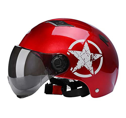 Premewish Jet-Helm · Motorrad-Helm Roller-Helm Scooter-Helm Moped Mofa-Helm Chopper Retro Vespa Vintage · Visier Schnellverschluss