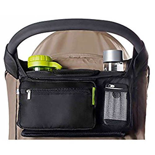 bigforest Best Stroller Organizer Bag, Fits All Strollers, Premium Deep Cup Holders, extra Storage Space