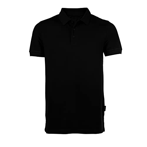 HRM Herren Heavy Polo, schwarz, Gr. 3XL I Premium Polo Shirt Herren aus 100% Baumwolle I Basic Polohemd bis 60°C waschbar I Hochwertige & nachhaltige Herren-Bekleidung I Workwear