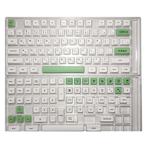 YUYAN Mechanische Tastaturkappen, XDA-Profil, 137 Tasten, Dye-Sub-Tastenkappen, kompatibel mit Cherry MX GK61 64 68 96 126 ISO-Tasten.
