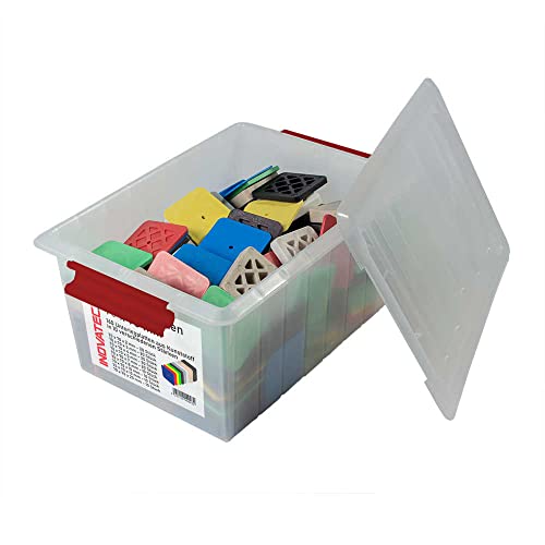 160 x Kunststoff Unterlegplatten 70 x 70 x 2-20 mm Montage Abstandhalter Distanzklotz Plättchen Mix in praktischer wiederverwendbarer Box mit Deckel und Clips