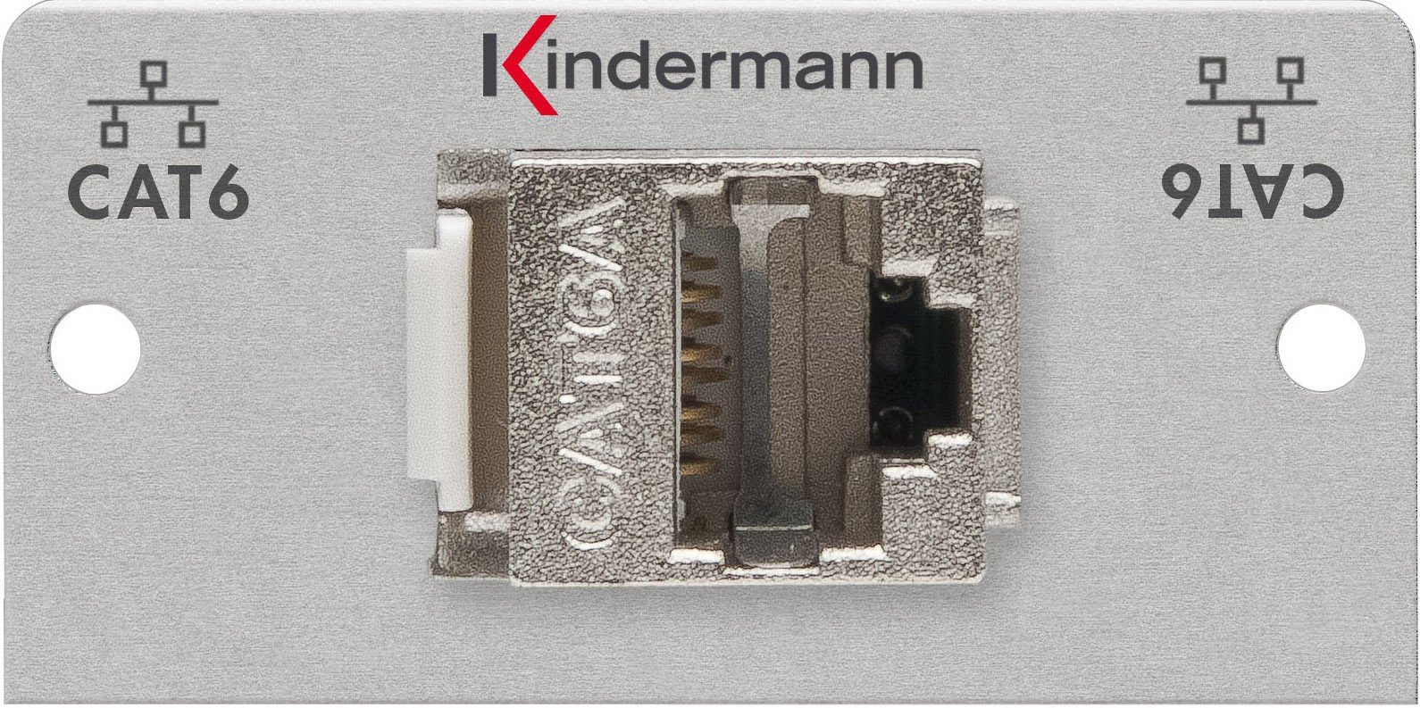 Kindermann Cat.6 (RJ45) Genderchanger/Anschlusskupplung 7444-526, 50x50mm