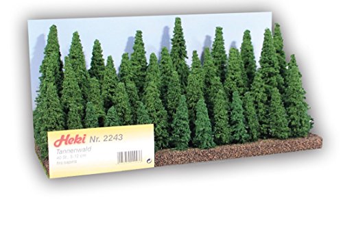 Heki 2243 Kiefernwald, 40 Stück, Höhe 12 cm, Mehrfarbig