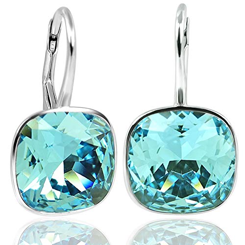Ohrringe Blau mit Kristallen von Swarovski® Silber Türkis NOBEL SCHMUCK