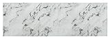 WENKO Weichschaummatte Marmor, rutschfeste Bodenmatte, vielseitig nutzbar als pflegeleichter Duschvorleger & schmutzabweisender Küchenläufer, hygienisch, atmungsaktiv, zuschneidbar, 65 x 200 cm