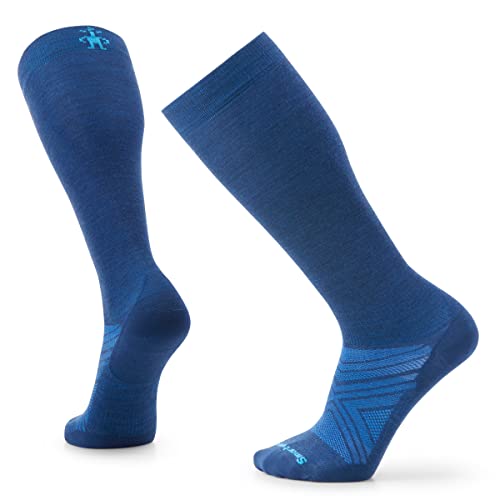 Smartwool Unisex-Adult Ski Zero Cushion OTC Socks, Alpine Blue, XL
