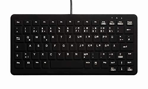 Active Key AK-C4110F-U1-B/GE Kleine Hygiene Tastatur, USB Schwarz