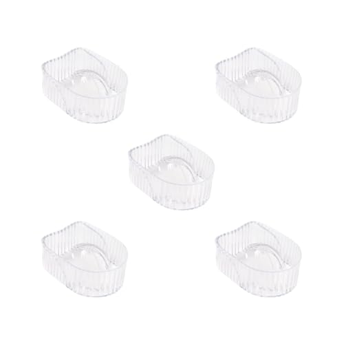 5 Set Nagel Einweichen Schüssel Nail Art Werkzeug Maniküre SPA Entferner Acryl für Home Salon Transparent, 14,8 x 11,5 x 5,7 cm