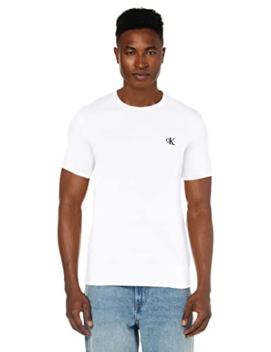 Calvin Klein Jeans Herren Ck Essential Slim Tee Hemd, White, S