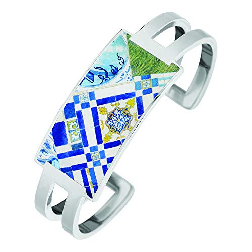 Christian Lacroix Damen-Armband, Messing, versilbertes Metall, glänzend, mit Motiven, XF11010L-M, Größe Medium