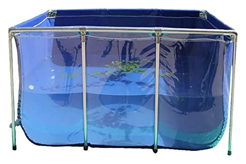 Fischteich-Leinwandrahmen, Fischteich, Aquarium-Pool mit transparenter Sichtscheibe und Ablassventil, freistehender Innenteich für die Fischzucht, Gartenwasserspiel