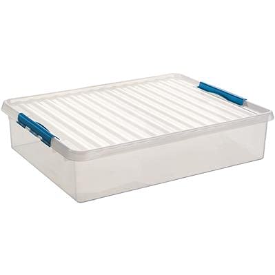 Sunware Q-Line Aufbewahrungsbox, transparent blau, 60 Liter