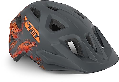 MET Sport Junior Eldar Helm Helmet, Grau (Grau), 52-57