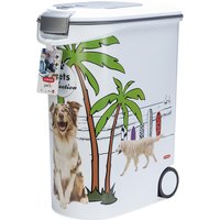 Curver Futterbehälter für Hunde – 20 kg / 54 l – Pets Collection – große luftdichte Aufbewahrung für Hundefutter – Behälter mit Rollen – 28 x 49 x 61 cm
